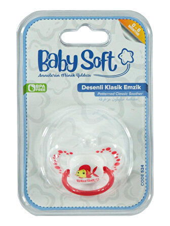 Baby Soft Desenli Klasik Emzik 0-6 Ay Balık
