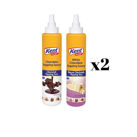 Kent Boringer Topping Sos Beyaz Çikolata+ Çilek X 2 Adet 750 Gr