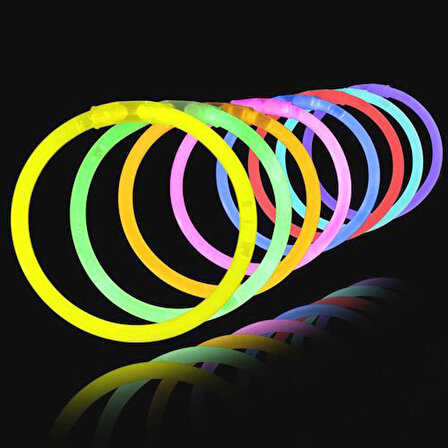 Glow Stick Fosforlu Neon Bileklik 50 Adet (3984)