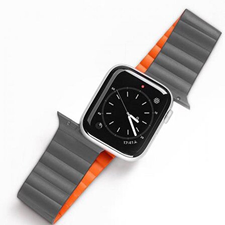 Polham Zincir Style Apple Watch Uyumlu 38-40-41MM için Mıknatıslı Kordon Kayış, Ultra Rahat Yıkanabilir 