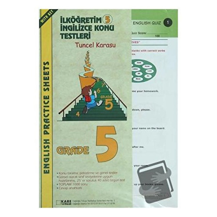 İlköğretim 5 İngilizce Konu Testleri (English Practice Sheets Grade 5) / Kare