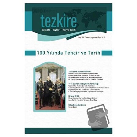 Tezkire Dergisi Sayı: 53 Temmuz Ağustos Eylül 2015 / Tezkire Dergisi
