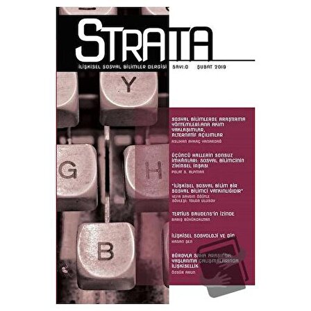Strata İlişkisel Sosyal Bilimler Dergisi Sayı: 0 Şubat 2019