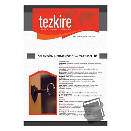 Tezkire Dergisi Sayı: 71 Ocak Şubat Mart 2020 / Tezkire Dergisi