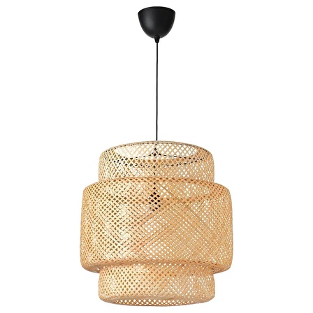 Bambu Avize 53x50cm- Iskandinav, Modern, Bohem, Rattan Avize, Aydınlatma