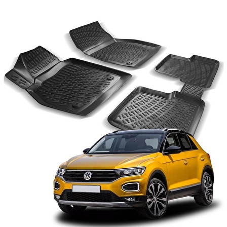 Volkswagen T-Roc 3D Havuzlu Paspas