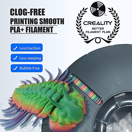 Creality Ender PLA+ Filament Gökkuşağı 1.75mm 1kg Standart