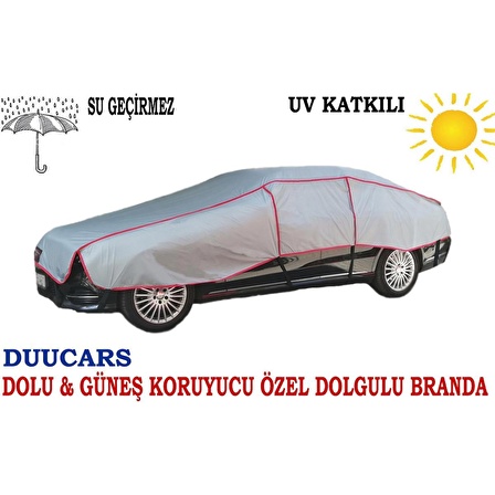 DUUCARS 3 Katlı 5.00 Mt Dolu Darbe & Güneş Koruyucu Özel Dolgulu Oto Branda 500320tekli