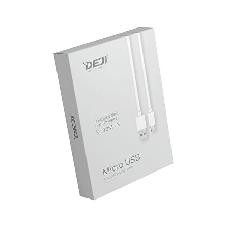 Deji Oppo Micro USB Şarj ve Data Kablosu Beyaz