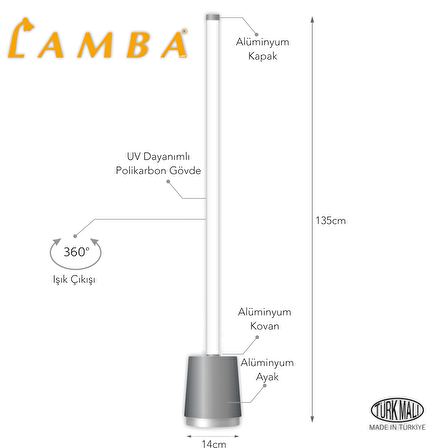 Lambaled Line Dimmer Kumandalı Gün Işığı ( 3000K ) Lambader