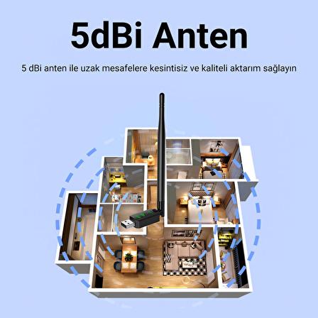 DM AD083 650 Mbps USB Wireless Adaptör Wifi Alıcı Verici Access Point