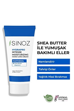 Sinoz Vitamin E Panthenol Içeren Yoğun Nemlendirici El Bakım Kremi 50 ml