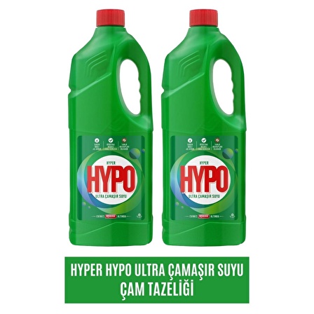 Hyper Hypo Ultra Çam Tazeliği Normal Sıvı Çamaşır Suyu 2 x 3 kg