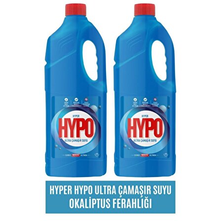 Hyper Hypo Ultra Okaliptus Ferahlığı Normal Sıvı Çamaşır Suyu 2 x 3 kg