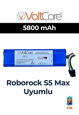 Roborock S5 Max Uyumlu Robot Süpürge Pili 5800mAh Lityum İyon Batarya