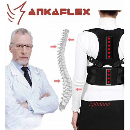 Ankaflex Dik Duruş Durmayı Sağlayan Postureks Korsesi Bel Sırt Omuz Ağrısı Kamburluk Önleyici Destek