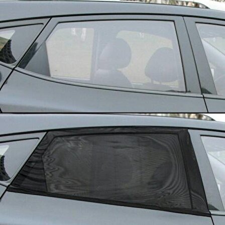 2 adet Oto Yan Cam Vantuzsuz Perde Araba Arka Cam Güneş Koruyucu Siyah Perdesi Otomobil Cam Filtresi