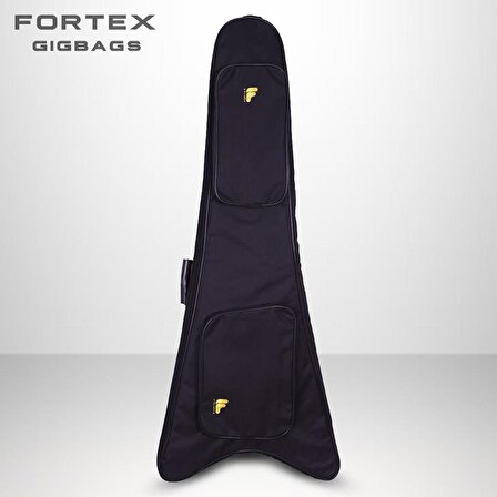 Fortex 300 Serisi V Kasa Elektro Gitar Kılıfı Siyah