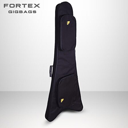 Fortex 300 Serisi V Kasa Elektro Gitar Kılıfı Siyah