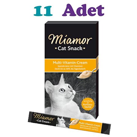 Miamor Multi Vitamin Cream Kedi Ödül Maması 6×15g (11 Adet)