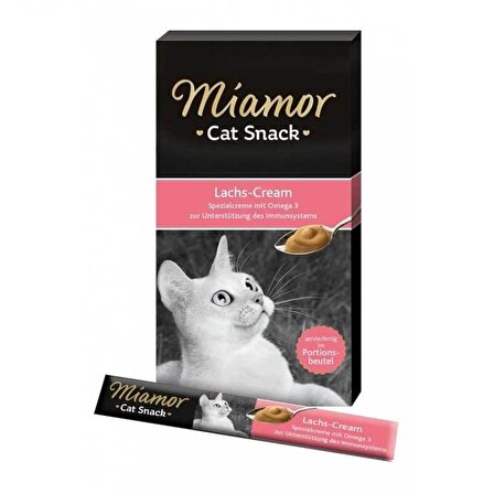 Miamor Cat Snack Somonlu Krema Yetişkin Kedi Ödülü 6x15 g 