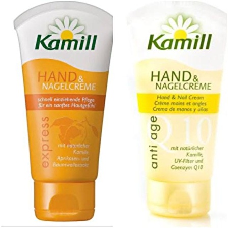 Kamill Express Hand El Kremi 75ml.Kamill Anti Age Q10 El Tırnak Kremi Tüp 75ml.