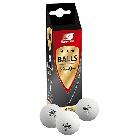 Sunflex SX40+ 3 Yıldız 3 lü Masa Tenisi Maç Topu