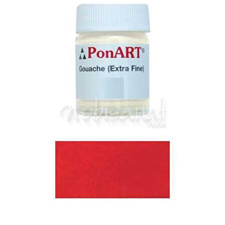 Ponart Guaj Boya 15ml No:8074 Cadmium Kırmızı Koyu