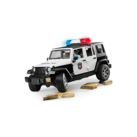 Bruder Jeep Wrangler U.R. Polis Aracı Ve Memur 02526 Lisanslı Ürün