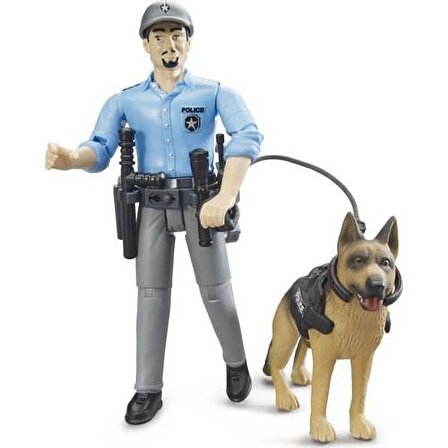 Bruder Polis ve Köpek Figür 62150 Lisanslı Ürün