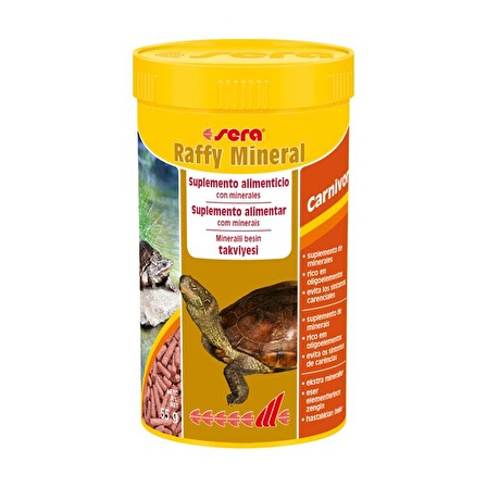 Sera Raffy Mineral Sürüngen ve Kaplumbağa için Mineralli Çubuk Yem 250 ml