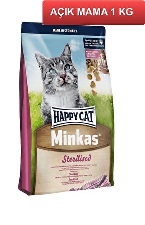 Happy Cat Minkas Sterilised Kısırlaştırılmış Kedi Mama 1 kg AÇIK