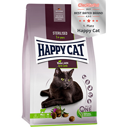 Happy Cat Sterilised Kuzu Kısırlaştırılmış Kedi Maması 4 kg