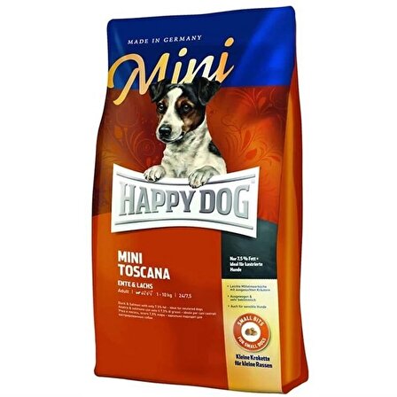 Happy Dog Mini Toscana Ördekli Somonlu Hassas Köpek Maması 4Kg