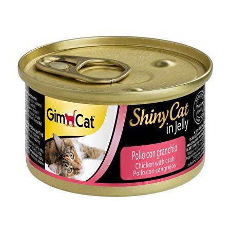 GimCat Shinycat Tavuklu&Yengeçli Jöleli Konserve Kedi Maması 70 Gr