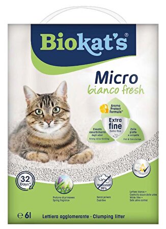 Biokats Mikro Bianco Fresh Kedi Kumu 6 Lt
