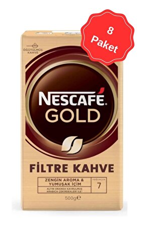 Nescafe Gold Öğütülmüş Filtre Kahve 500G x 8 Adet