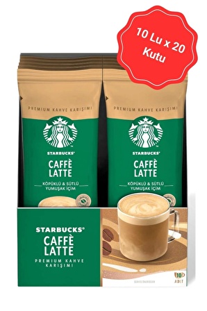 Starbucks Köpüklü ve Sütlü Yumuşak İçim Latte 14 G (10 Lu x 20 Kutu)