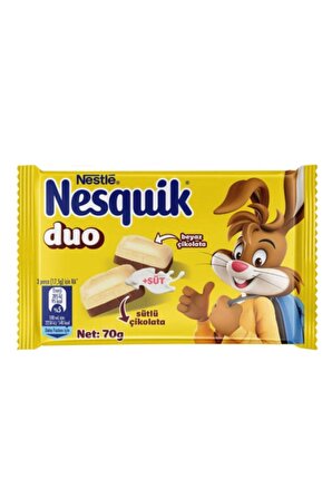 Nesquik Duo Kare Çikolata 70G (6 Lı x 24 Kutu)