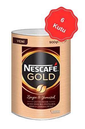 Nescafe Gold Teneke Granül Kahve 900G x 6 Kutu