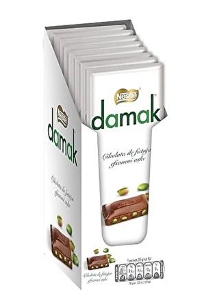 Damak Antep Fıstıklı Dikdörtgen Çikolata 70G x 8 Li