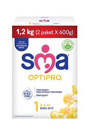 Sma Optıpro-1 (0-6 Ay) Bebek Sütü 600G X 2 li Paket