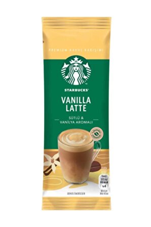 Starbucks Sütlü ve Vanilyalı Latte Kahve 21.5G x 10 Lu