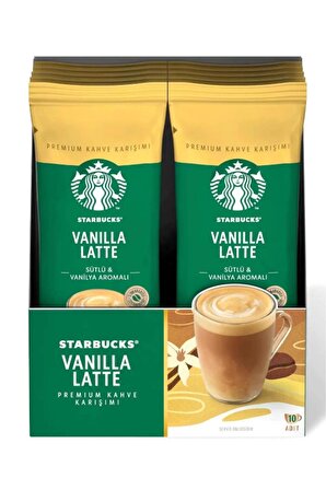 Starbucks Sütlü ve Vanilyalı Latte Kahve 21.5G x 10 Lu