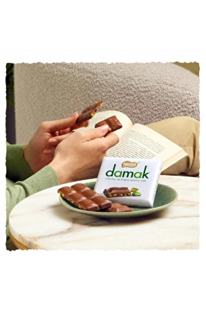 Damak Antep Fıstıklı Kare Çikolata 60G x 6 Lı