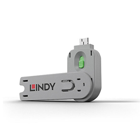 Lindy LIN-40621 USB A Tipi Bloke Kilit Açma anahtarı Yeşil