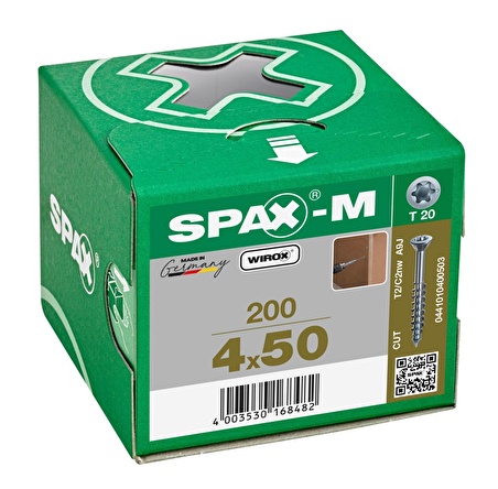 Spax Sunta Vidası 4.0X50 Mdf M (1Pk:200 Ad)