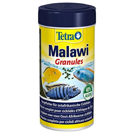 Tetra Malawi Granules Malawi Gölü Cichlidleri için Granül Balık Yemi 250 ml