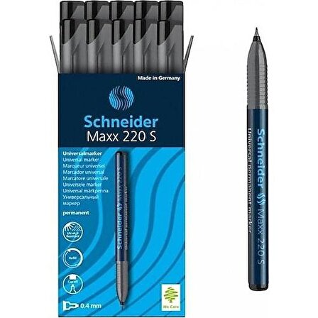 Schneider Asetat Kalemi Permanent S Seri 0.4 Mm Siyah 220   10'lu Paket / Schneider