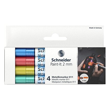 Schneider Metalik Marker 2 mm 4'lü Set 011